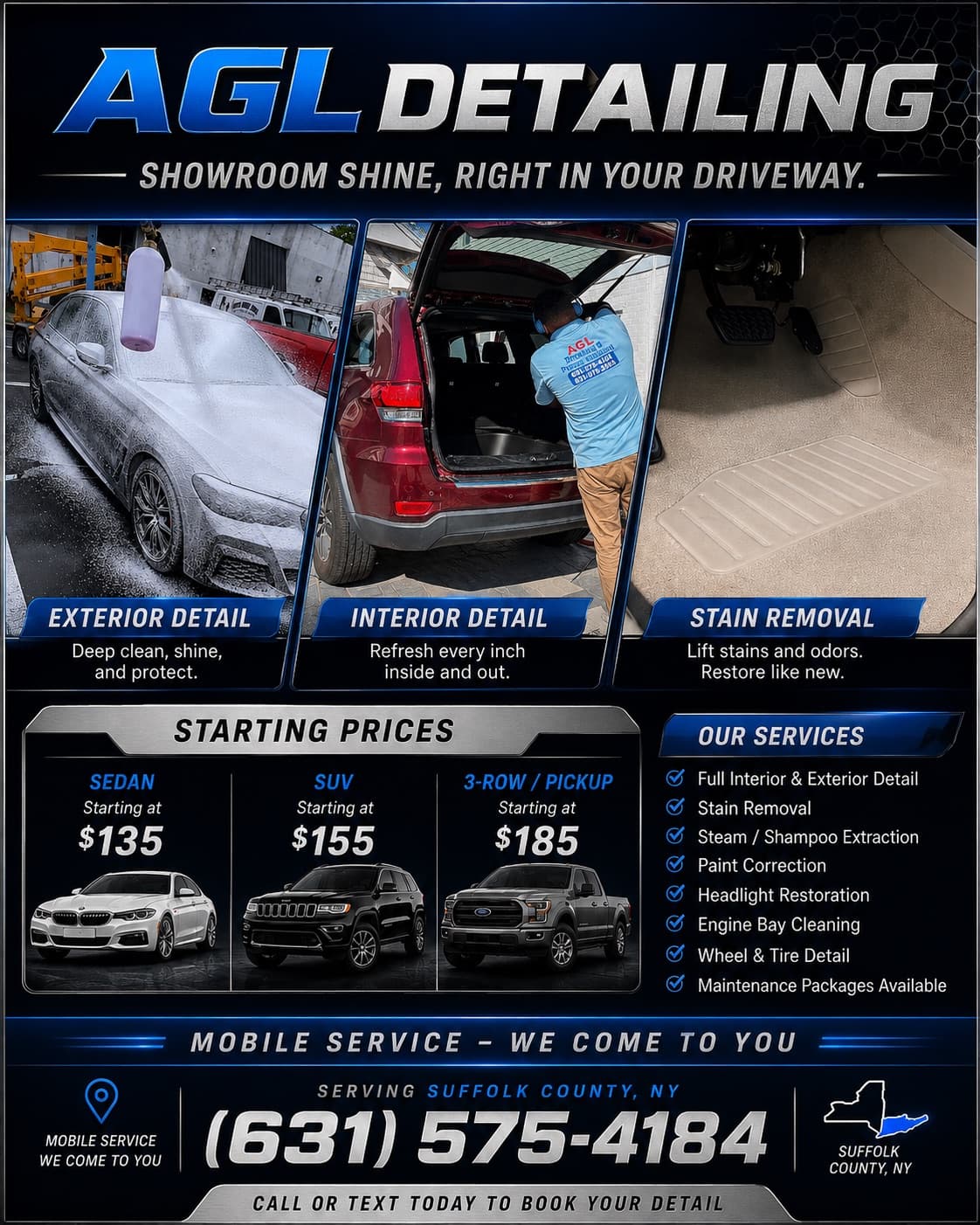 AGL Detailing — flyer